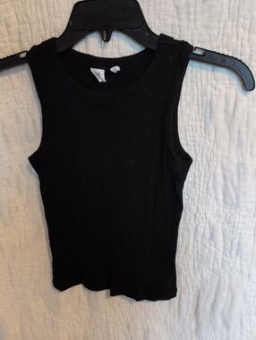 GAP Black Ribbed Sleeveless Tank